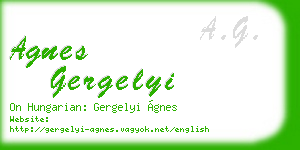 agnes gergelyi business card