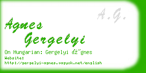 agnes gergelyi business card